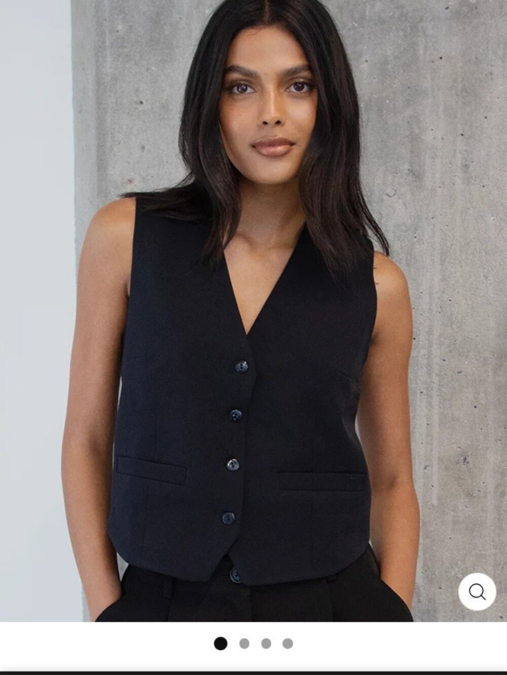Nasty Gal Black Sleeveless Tailored Button Vest